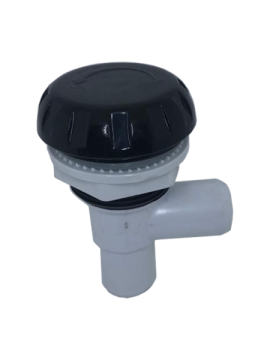Rising Dragon 1" On / Off Valve Notched -  Black RD-601-2010-1 - Spa Spare Part