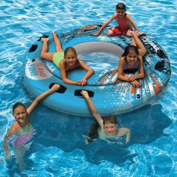 Aquafun ISLAND Fun Tube - Large Swimming Pool Float - 195 cm