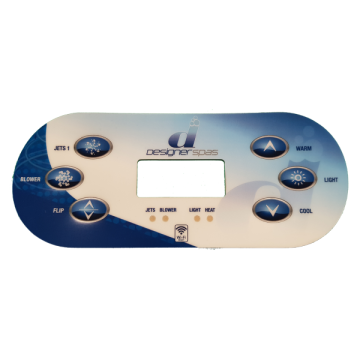 Balboa(Designer Spas) TP600(J,B) Overlay B-SCOL0026* - Spa Spare Part