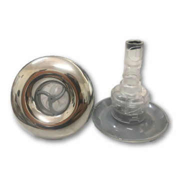 Rising Dragon 3" Single Pulse Jet S/Steel and Grey(Clear) RD-203-3417DS - Spa Spare Part