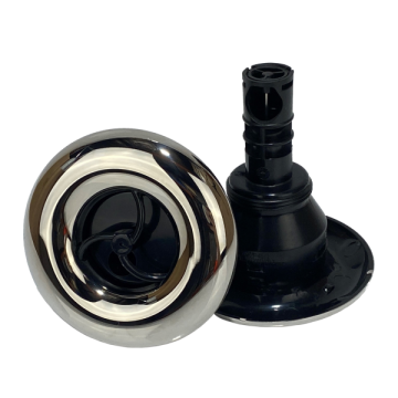 Rising Dragon 4" Single Pulse Jet Stainless Steel and Black RD-203-4411S - Spa Spare Part