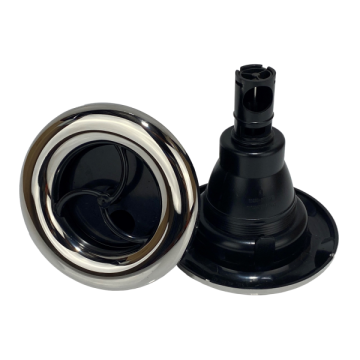 Rising Dragon 5" Single Pulse Jet Stainless Steel and Black RD-203-5411S - Spa Spare Part