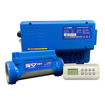 Spanet SV Mini 2-2.0kw(15amp) Controller, 2.0kw Heater and Rectangle Touchpad SN-SVM2-20R - Spa Spare Part