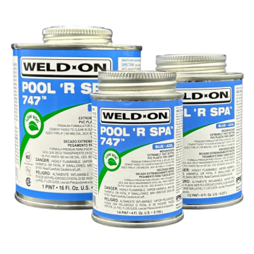 GLUE: Weld On 747(Blue) 473ml (Box 12) *DG* PFGL747L - Spa Spare Part