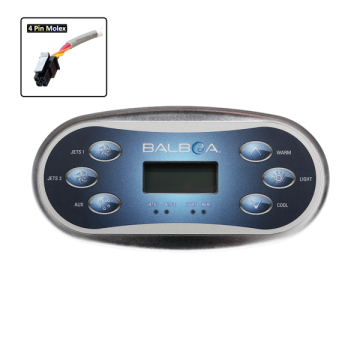 Balboa TP600 Touchpad and Overlay(J1/J2/AUX)M8 B-50335 - Spa Spare Part