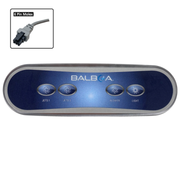 Balboa AX40(Auxiliary) Touchpad and Overlay(J1/J2/B/L) B-52678 - Spa Spare Part