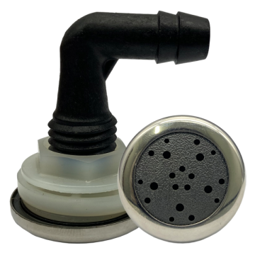 Air Injector "O2"-Graphite/Stainless E-1999-SS - Spa Spare Part