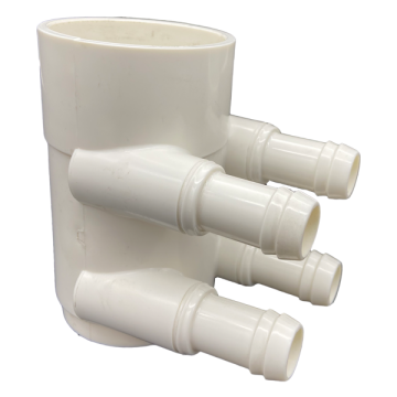 Manifold Water 4 Port - 19mm x 50mm (Plugged End) E-4077 - Spa Spare Part
