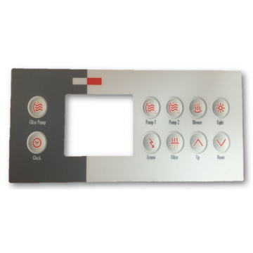 Gecko TSC-4/K-4 10 Button Overlay G-9916-100761 - Spa Spare Part