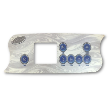 OVERLAY: K-72 7 Button(1pump) LA-PL-49565-05 - Spa Spare Part