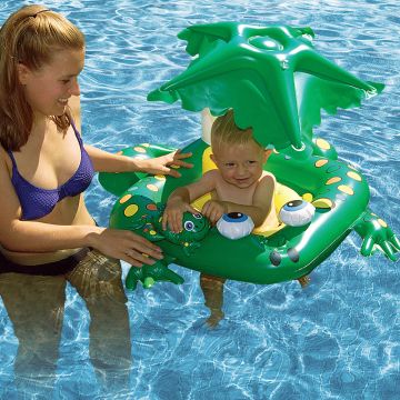 Poolmaster Frog Baby Seat Pool Rider with Top - Swimming Pool Toy / Float 