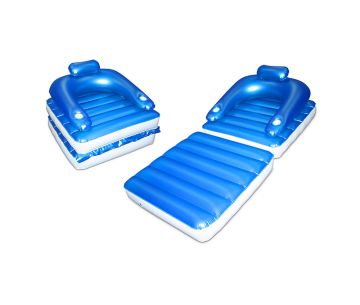 Relax about Floating Luxury Lounge. Swimming Pool Inflatable Air Bed