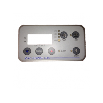 Davey Spa-Quip SP750 Overlay for Spa Controller Q916899 - Spa Spare Part
