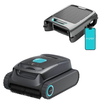 Aiper Scuba SL Cordless Pool Cleaner and Surfer S2 Solar Power Cordless Pool Skimmer Bundle