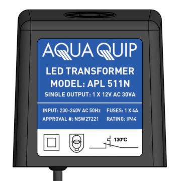 Aqua-Quip APL512N Dual Output (2 x 12V, 30VA) Plug-In Transformer for LED Pool Lights