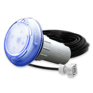 Aqua-Quip EvoCR Series 1 x Blue LED Colour Niche Pool Light w/ Concrete Mounting Kit, 20M Cable and Plug Kit