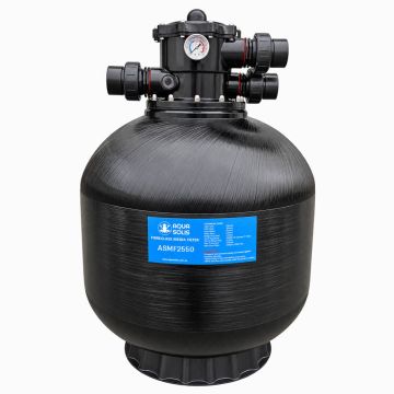 AquaSolis ASMF Series Sand/Glass 25" Fibreglass Media Filter w/ 50mm Multiport Valve