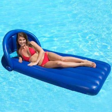 AquaFun Canopy Mattress - Inflatable Air Bed - Blue or yellow