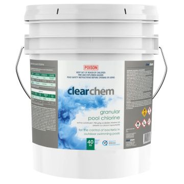 Clearchem Granular Chlorine Calcium Hypochlorite 40kg - Pool Chemical (DG)