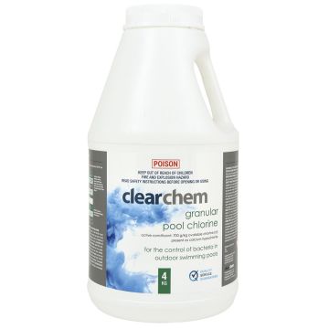 Clearchem Granular Chlorine Calcium Hypochlorite 4kg - Pool Chemical (DG)
