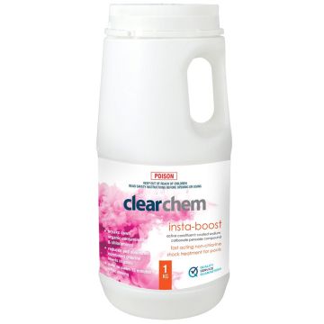 Clearchem Insta-Boost Chlorine Free Shock Treatment 1kg - Pool and Spa Chemical (DG)