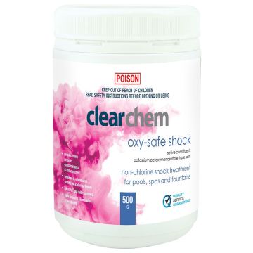 Clearchem Oxy-Safe Chlorine Free Shock Treatment 500g - Pool and Spa Chemical (DG)
