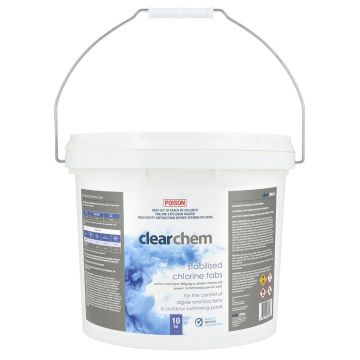 Clearchem Stabilised Chlorine Tabs Tri-Chlor 10kg - Pool Chemical (DG)