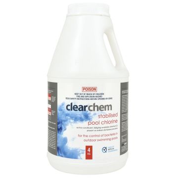 Clearchem Stabilised Granular Chlorine Di-Chlor 4kg - Pool Chemical