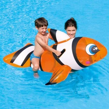 AquaFun Clown Fish Ride On Swimming Pool Toy / Inlfatable