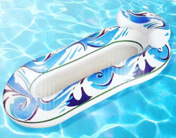 AquaFun Comfortable Bed Pool Lounger - Inflatable Air Bed - 167x95cm