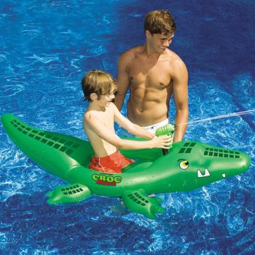 SwimSportz Croc Attack Ride On / Squirter - Swimming Pool Toy / Float 