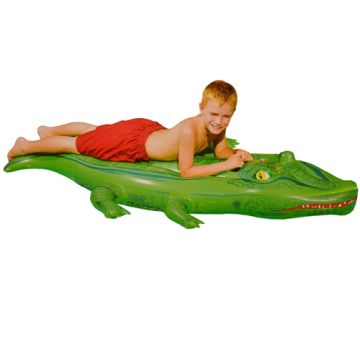 AquaFun Crocodile Ride On Swimming Pool Toy / Inflatable  - 145cm