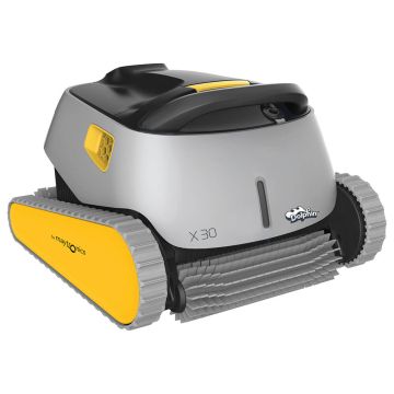 Maytronics Dolphin X30 Robotic Pool Cleaner w/ CleverClean Navigation, PowerStream Mobility, Interchangeable Fine & Ultra-Fine Filtration & App Control. Floor, Walls, Waterline