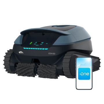 Maytronics Dolphin EON 100 Cordless Robotic Pool Cleaner w/ SmartMap Navigation, JetIQ Step Cleaning & App Control. Floor, Walls, Waterline, Steps & Sun Ledges