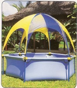 Aquafun Jessie Metal Frame wading Pool with Jet Spray - 200x200x45 cm (EXTRA LARGE Size)