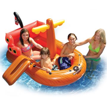 SwimSportz Galleon Rider Pirate Ship / Boat Squirter - Swimming Pool Inflatable / Toy