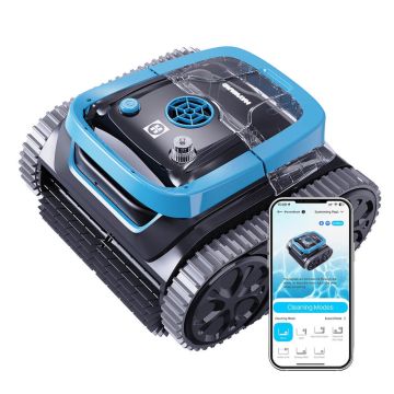 Hayward iPowerShark Cordless Robotic Pool Cleaner. Floor, Wall, Waterline