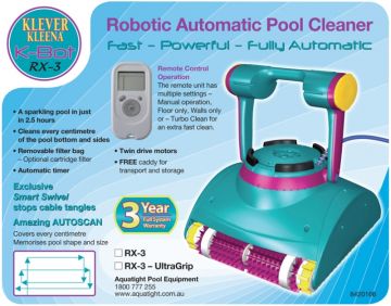 K-Bot RX-3 Robotic Pool Cleaner w/ Remote