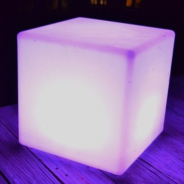 The Block - LED Square Seat / Light w/remote. Rechargeable - Pool Accessories