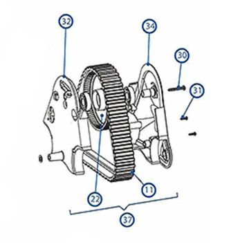Kreepy Krauly rX-Tank Leg Assembly Left SP10837 - Pool Cleaner Spare Part
