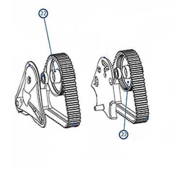 Kreepy Krauly rX-Tank Leg Geared Fly Wheel SP10822 - Pool Cleaner Spare Part