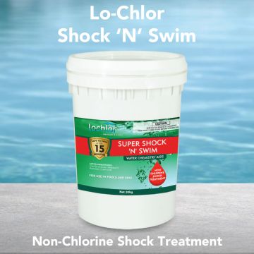 Lo-Chlor Shock 'N' Swim Non-Chlorine Shock Treatment 20kg – Pool and Spa Chemical (DG)