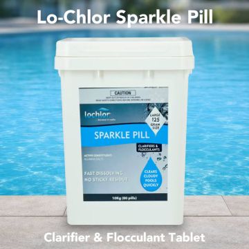 Lo-Chlor Sparkle Pill Clarifier & Flocculant Tablets 10kg Bucket (80 x 125g) – Pool Chemical