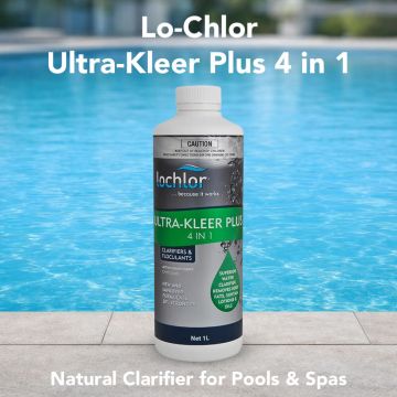 Lo-Chlor Ultra-Kleer Plus 4 in 1 Natural Liquid Clarifier 1L – Pool and Spa Chemical