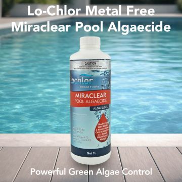 Lo-Chlor Metal Free Miraclear Pool Algaecide 1L - Pool Chemical