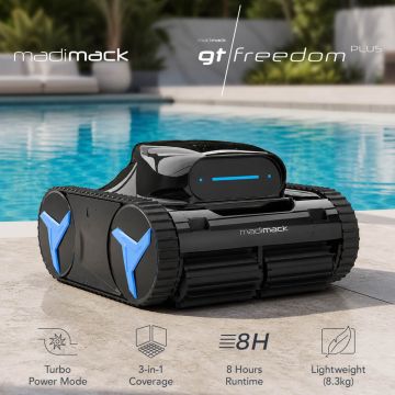 Madimack GT Freedom PLUS i8.0 Cordless Robotic Pool Cleaner. Floor, Wall, Waterline