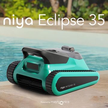 Maytronics Niya Eclipse 35 Cordless Robotic Pool Cleaner. Floor, Wall, Waterline