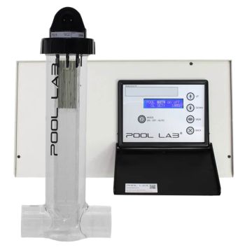 PoolPower Pool Lab PL25 Classic Self-Cleaning Salt Water Pool Chlorinator w/ Timer & Back Up Power System