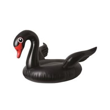 AquaFun Black Swan Rider/Lounger- Pool Toy