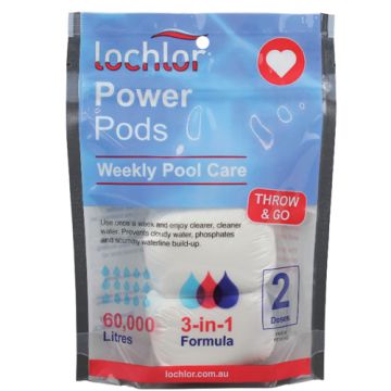 Lo-Chlor Power Pods - Prevents phosphates, cloudy water, scummy build-up - Pool Chemical
